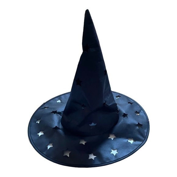 WITCH hat with star cutouts and ghost scarf bundle - Picture 2 of 7